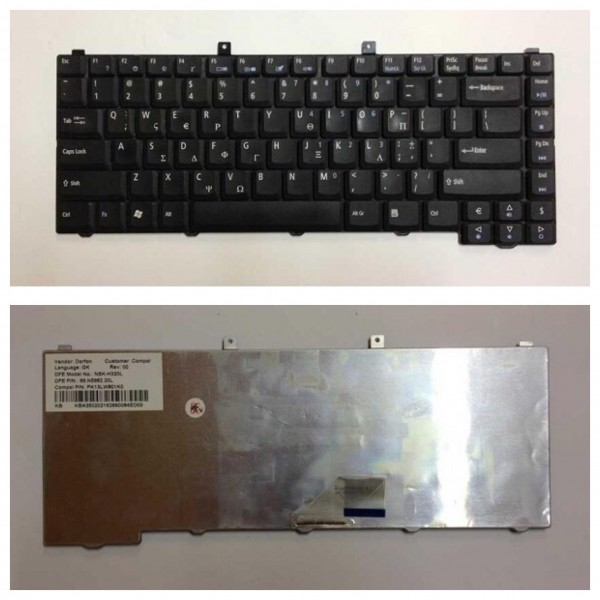 Acer Aspire 5100 Πληκτρολόγιο - Keyboard ( NSK-H320L ) ( 99.N5982.20L ) ( Ελληνικό )