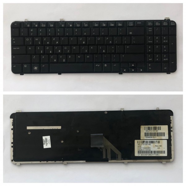 HP Pavilion DV6-2000 Πληκτρολόγιο - Keyboard ( 570228-DJ1 ) ( Ελληνικό ) ( Μαύρο )