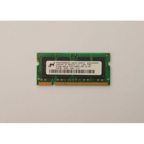 Μνήμη Laptop Micron SODIMM ( DDR2 ) ( 400MHz ) ( 512MB )