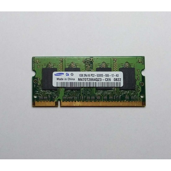 Μνήμη Laptop Samsung SODIMM ( DDR2 ) ( 667 MHz ) ( 1GB ) ( M470T2864QZ3-CE6 )