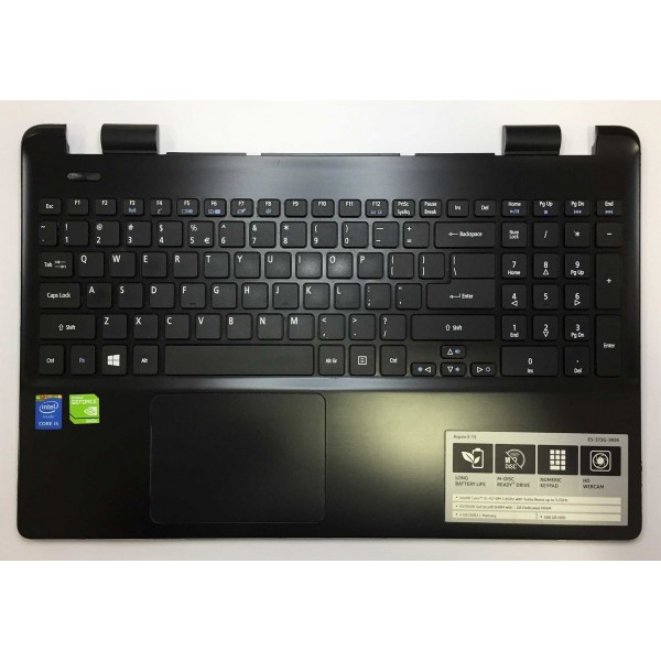 Acer Aspire E 15 E5-572G-5926 Πληκτρολόγιο - Keyboard Palmrest ( Μαύρο )