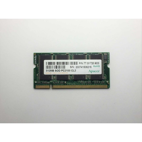 Μνήμη Laptop Apacer SODIMM ( DDR ) ( 266GHz ) ( 512MB )
