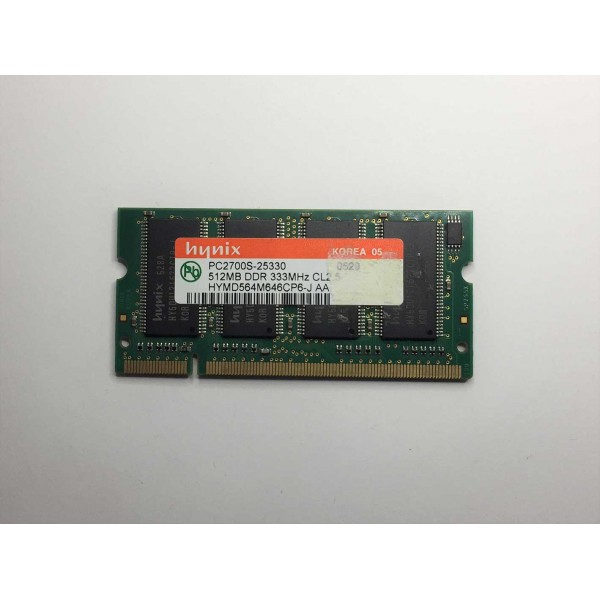 Μνήμη Laptop Hynix SODIMM ( DDR ) ( 333MHz ) ( 512MB ) ( HYMD564M646CP6-J )