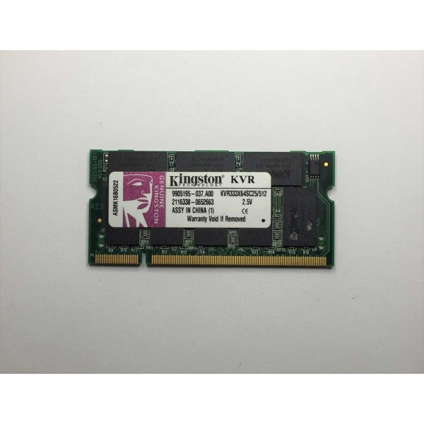 Μνήμη Laptop Kingston SODIMM ( DDR ) ( 333MHz ) ( 512MB ) ( KVR333X64SC25/512 )