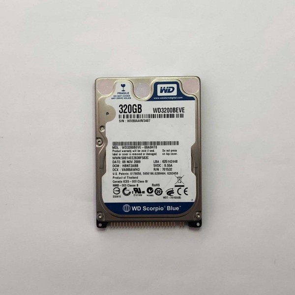 Σκληρός Δίσκος Western Digital 2.5" WD3200BEVE ( 320GB ) ( IDE )