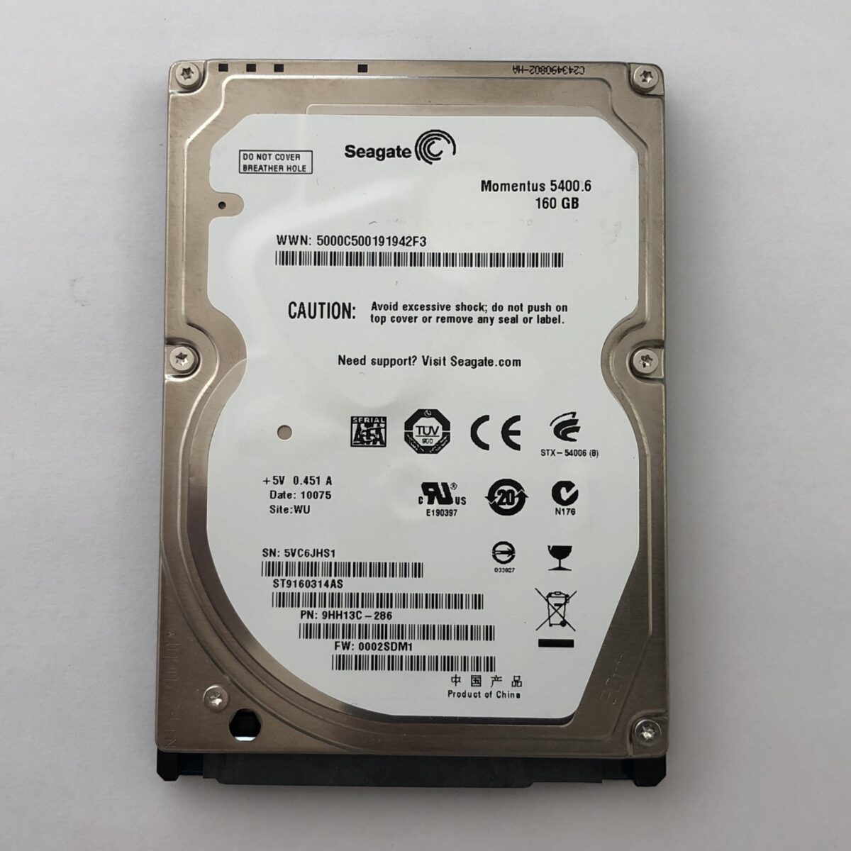 Seagate Momentus 2.5" ST9160314AS ( 160GB ) ( SATA )