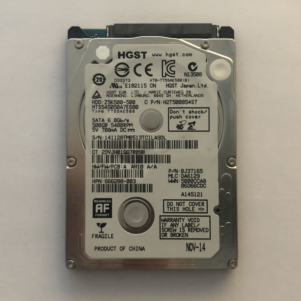 Σκληρός Δίσκος HGST 2.5" HTS545050A7E680 ( 500GB ) ( SATA )