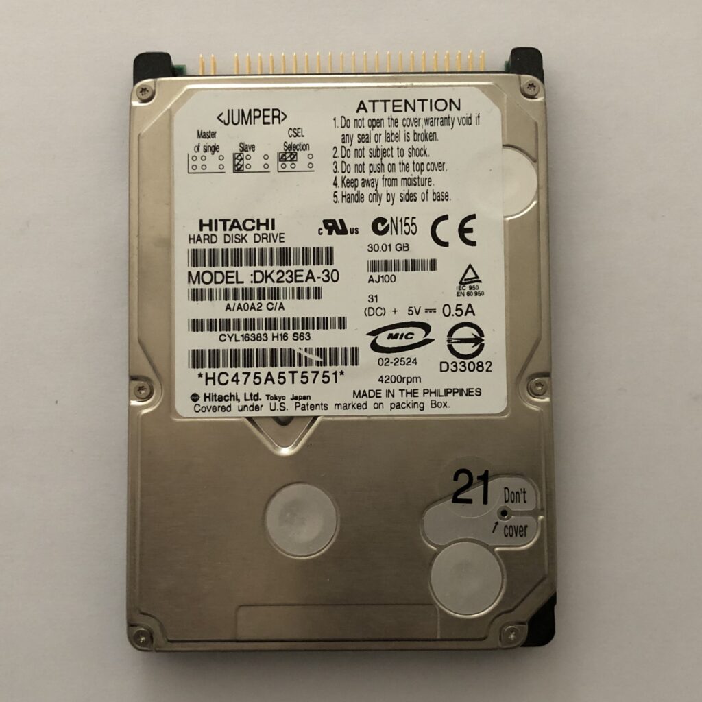 Σκληρός Δίσκος Hitachi 2.5" DK23EA-30 ( 30GB ) ( IDE )