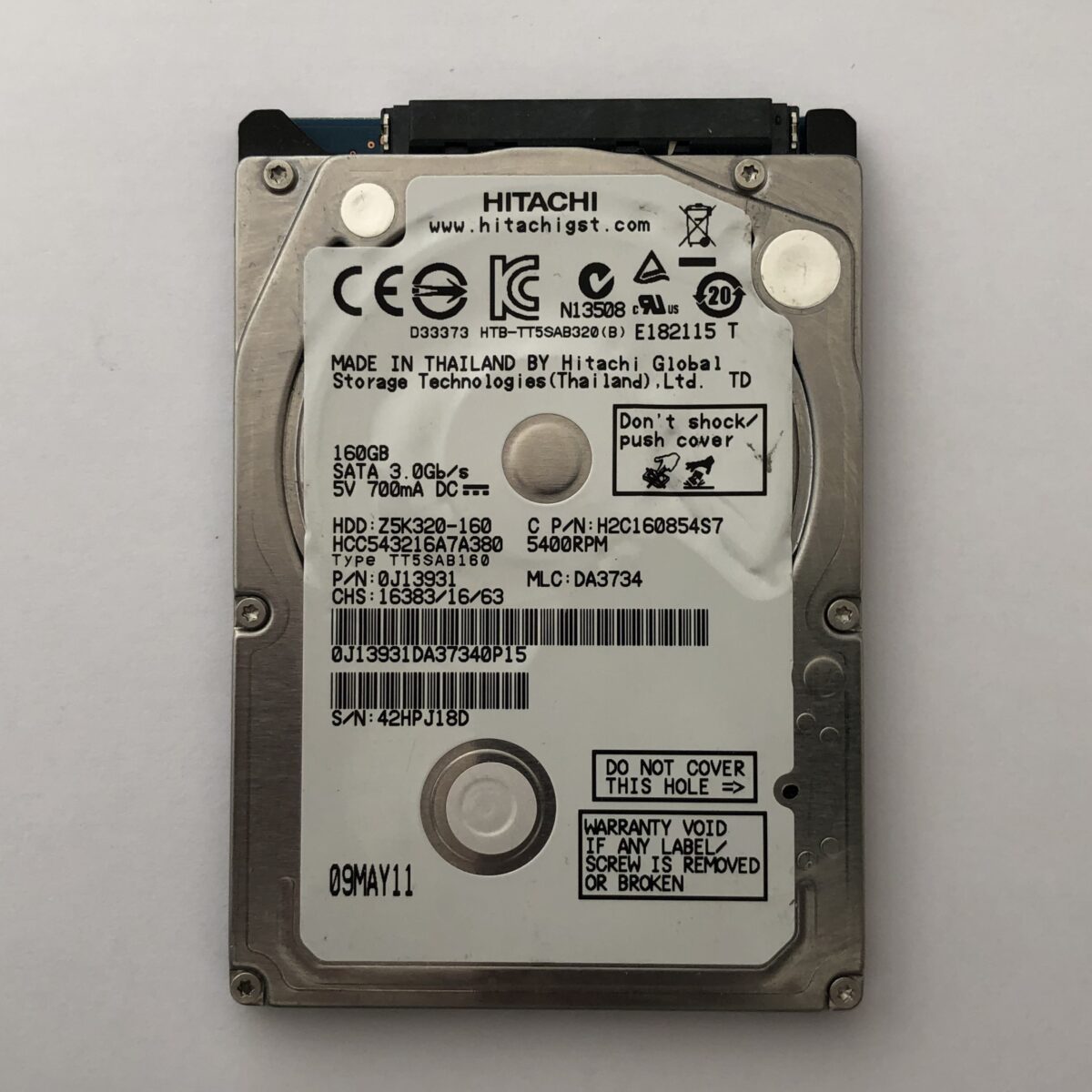 Σκληρός Δίσκος Hitachi 2.5" Z5K320-160 ( 160GB ) ( SATA )