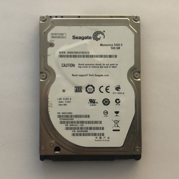 Σκληρός Δίσκος Seagate 2.5" ST0500325AS ( 500GB ) ( SATA )