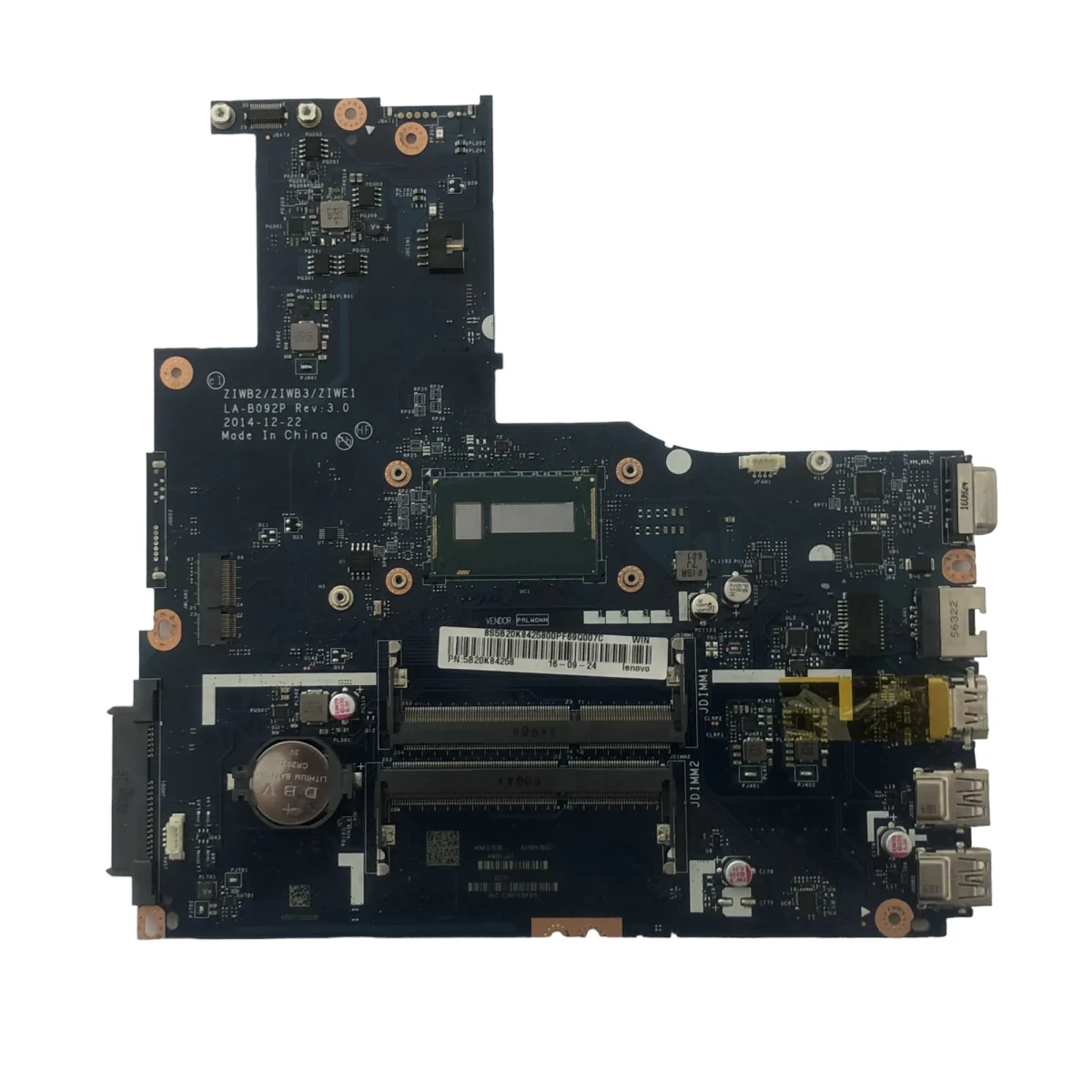 Lenovo B50-80 Motherboard - Μητρική Πλακέτα ( LA-B092P )