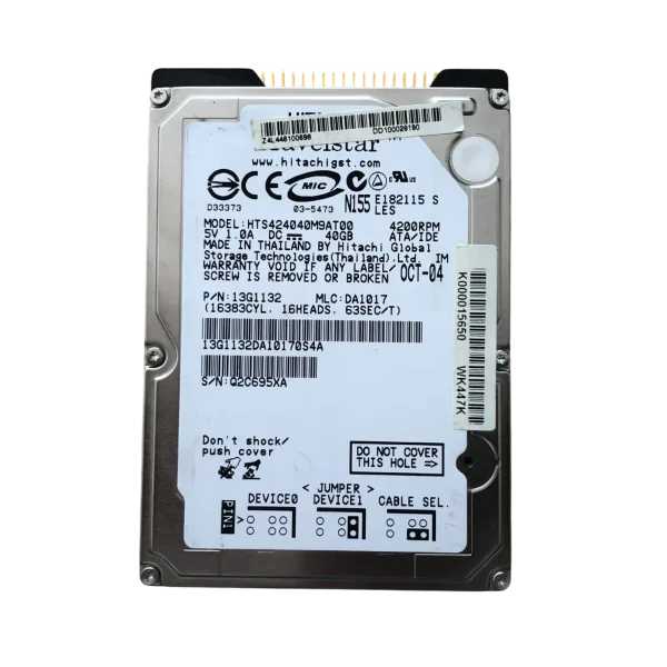 Σκληρός Δίσκος Hitachi 2.5" HTS424040M9AT00 ( 40GB ) ( IDE )