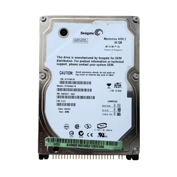 Σκληρός Δίσκος Seagate Momentus 2.5" ST960821A ( 60GB )( IDE )