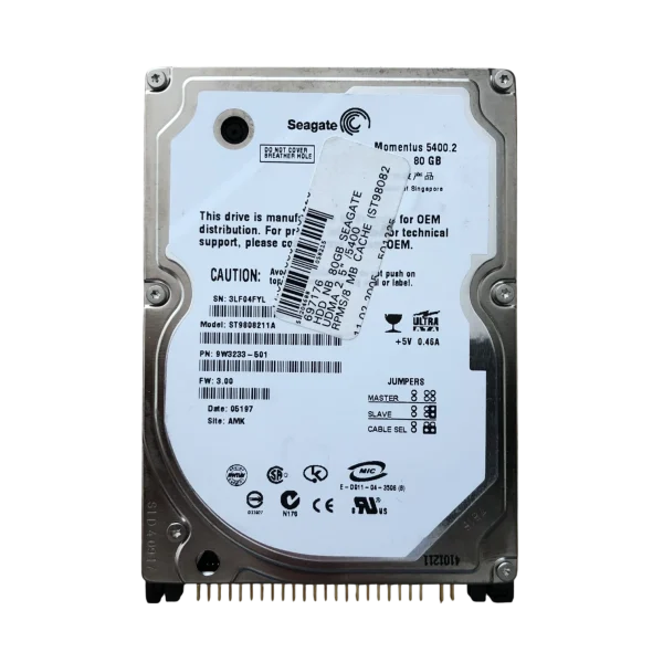 Σκληρός Δίσκος Seagate Momentus 2.5" ST98082111A ( 80GB ) ( IDE )