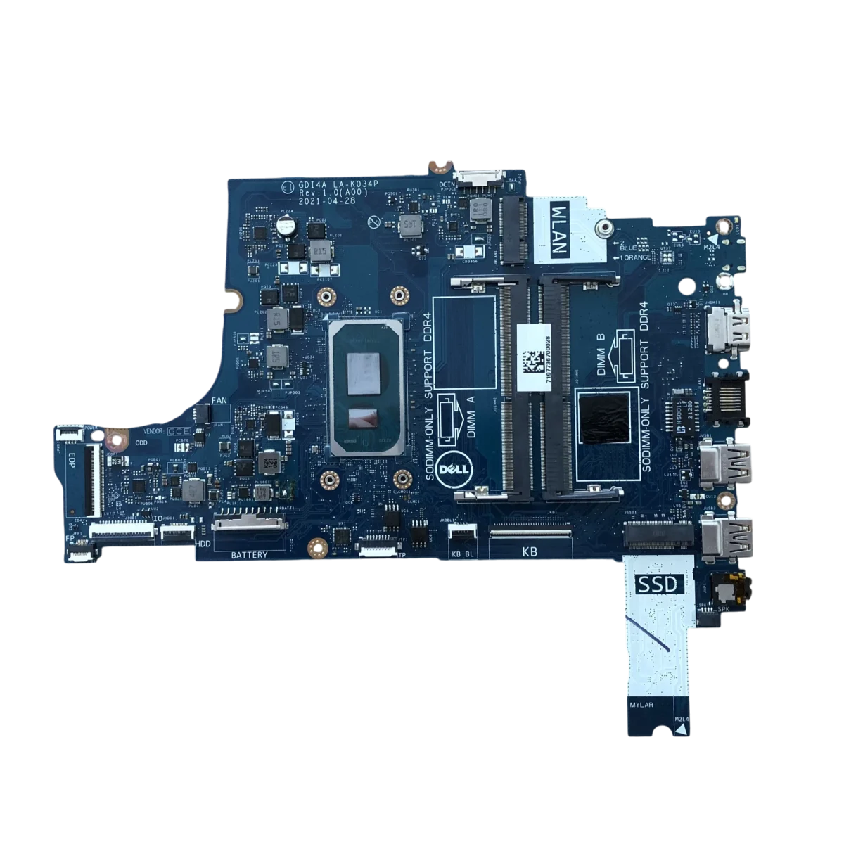 Dell Vostro 3500 Motherboard - Μητρική ( LA-K034P )